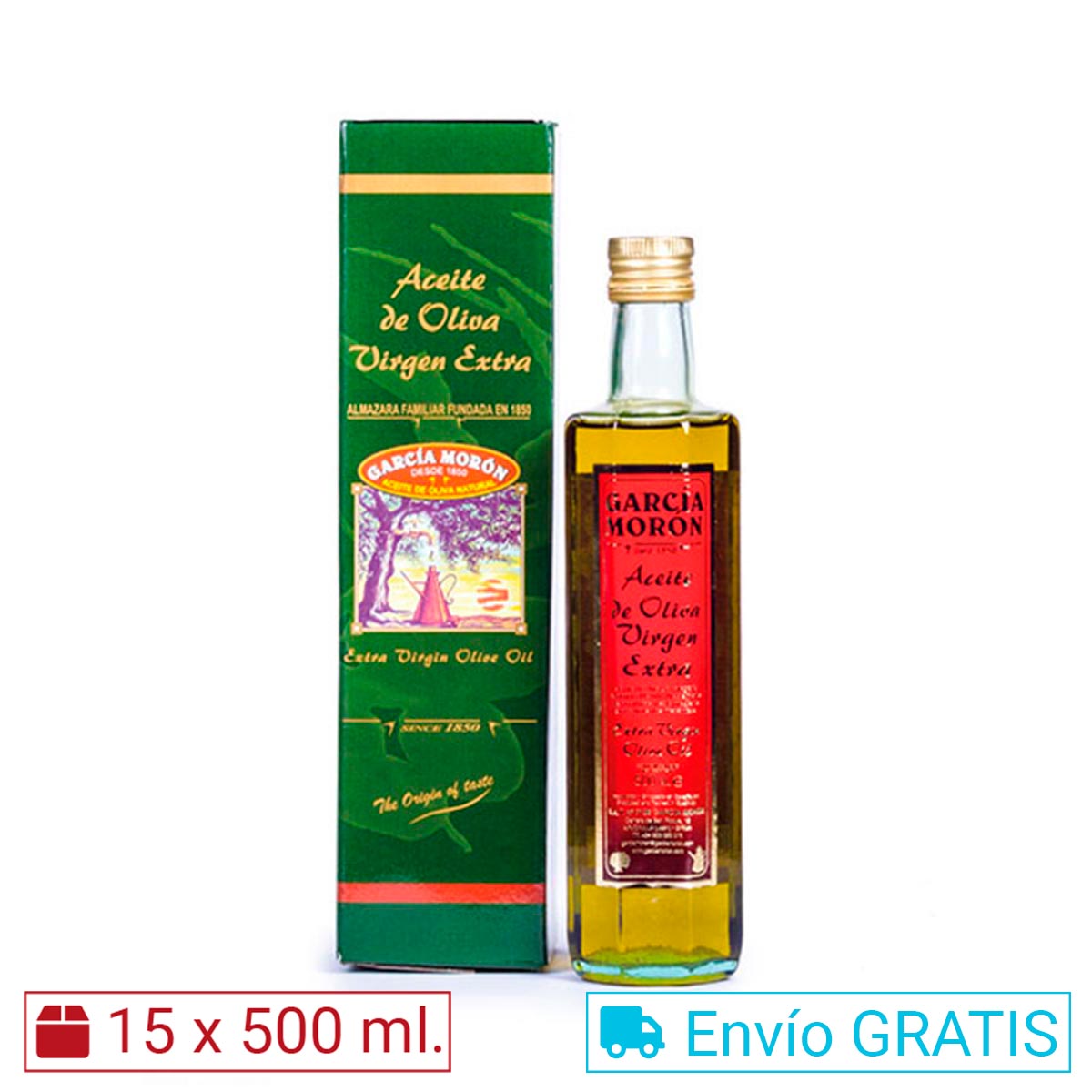 Estuche AOVE Marasca Octogonal 500 ml. (15 uds)
